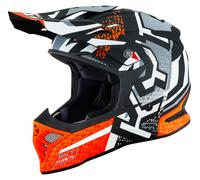 Casque Tout-Terrain KYT SKYHAWK HYPERFLOW Matt Grey/Orange