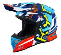 Casque Tout-Terrain KYT SKYHAWK HYPERFLOW Matt Light Blue/Red