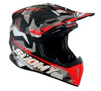 Suomy X-Wing Camouflager, casque à croix M Mat Noir/Gris/Rouge Mat Noir/Gris/Rouge