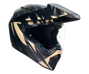 casque trail agv ax9 carbon steppa - noir / sable L