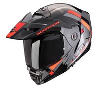 casque trail modulable scorpion adx-2 galane - argent / noir / rouge XXL