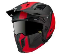 CASQUE TRIAL MT STREETFIGHTER SV TWIN NOIR/ROUGE MAT S SIMPLE ECRAN DARK