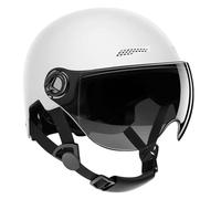 Casque Trottinette Electrique, Casques Demi-Scooter Hautement Protecteurs Amortisseurs, Équipement Electrique avec Visière Transparente, Aérations, Réglage Molette, Caches-Oreilles Détachables