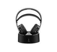 Casque TV Amplificateur pour Senior Confortable Grande Autonomie Noir
