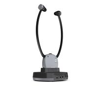 Meliconi Casque TV Easy Audio sans Fil numérique, modèle Steto avec entrée Optique, Microphone ambiant, Volume réglable, Base Charge, portée 20 m, Audio équilibré pour TV