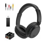 Casque TV sans fil avec émetteur Bluetooth, Hi-Fi, 30 heures, confortable et facile à utiliser pour les personnes âgées, avec un convertisseur numérique, compatible avec tous les appareils de sortie