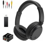 Casque TV Sans Fil avec émetteur Bluetooth Hi-Fi 30 Heures Facile à Utiliser pour Seniors Avec Convertisseur Numérique Compatible Avec Tous Les Appareils de Sortie Audio Comme la Télévision