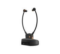 MUSE M-285 CTV Casque TV avec émetteur et station de charge | Casque sans fil 2,4 GHz avec Bluetooth, égaliseur, 30 h d'autonomie et entrée optique | Double casque