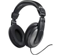Casque TV ShellTV (Casque Circum-Auriculaire Stéréo, idéal télé, câble Extra Long 6m, Jack 3.52mm mâle, Adaptateur Jack 6.35mm mâle Inclus, 20 Hz-20 kHz, 32 ohms, 113 DB/MW) Noir