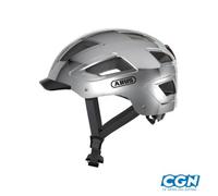 CASQUE URBAIN ABUS HYBAN 2.0 ARGENT ABS ECLAIRAGE INTEGRE AVEC REGLAGE