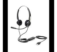 Casque Urban Factory HBV01UF-N filaire USB Type-A/Type-C avec micro ajustable télécommande intégrée arceau noir