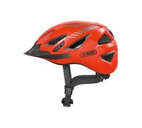 ABUS - Casque vélo Urban-I 3.0 Signal - feu arrière, visière - Orange XL (61-65 cm)