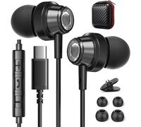 Casque USB C,Casque Type C avec Microphone pour Samsung Galaxy S23 S22 Ultra S24 35 A53 A33 5G,écouteurs USB C HiFi sans Bruit Casque Intra-auriculaire pour iPhone 15 16 Pixel 8 7 6 Pro iPad Air 5