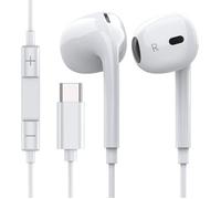 Casque Usb C, Écouteurs Type C Avec Microphone Pour Galaxy S22 Ultra A53 Note 20 10, Pixel 6 6A 5, Oneplus 10 9 (Blanc)[N3392]