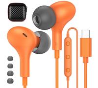 Casque USB C pour iPhone 18 Pro Max 17 16 15/Galaxy S26 FE Écouteurs | Écouteurs intra-auriculaires avec contrôle du volume et isolation magnétique du bruit de type C pour iPad 10/Mini/Samsung S25