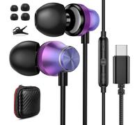 Casque USB C pour Samsung Galaxy S23 Ultra /A53/Tab S9+/Z Fold5, écouteurs USB Type C Hi-Fi stéréo avec microphone et contrôle du volume casque type C avec compatible iPhone 15 Pro Max pour Google