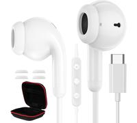 Casque USB C pour Xiaomi 15 Ultra 14T Pro 13T 12 Lite Pad 7 Écouteurs Type C avec Fil in-Ear Casque avec Microphone Hi-FI Stéréo pour iPhone 16 Pro Max 16e 15 Plus iPad pour Galaxy S25 S24 S23 S22