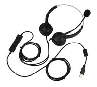 Casque USB Emoshayoga pour centre d'appels, microphone antibruit, fonction muet, commandes d'appel intégrées
