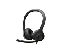 Casque USB Logitech H390 Noir, Binaural supra-aural, transducteurs 30mm, micro anti-parasite 100-10000Hz, commandes filaires, câble 1.9m, Windows/macOS