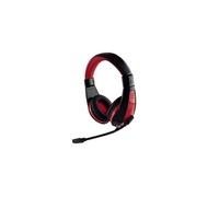 Media-Tech mt3574 Binaural Filaire Noir, Rouge Casque avec Microphone - Écouteurs avec Microphone (PC/Jeux, USB, Binaural, Bandeau, Noir, Rouge, avec Fil)