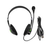 Casque USB pour ordinateur portable de 1,5 pouces, casque confortable pour PC, réunion casque noir avec microphone | Écouteur multifonction pour logiciel de chat, centre d'appel, chat, Ultra C