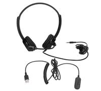 Casque USB professionnel à réduction de bruit avec microphone, traitement numérique du signal audio large bande pour une communication claire,