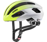 uvex Rise CC Tocsen - Casque Performance sûr pour Hommes et Femmes - Capteur de Chute Tocsen Compris - Ventilation Optimisée - Neon Yellow - Silver Matt - 56-59 cm