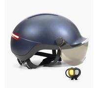 Casque vélo à visière lumineux avec clignotants Overade Life ( Deep Blue / 55-61 cm )