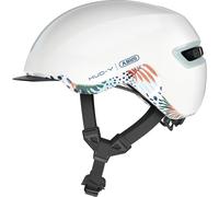 Abus - Hud-Y - Casque vélo urbain Flower White - L (57 - 61 cm)