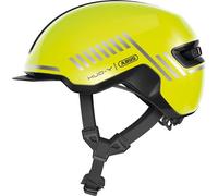 ABUS Casque vélo Hud-Y – feu LED magnétique rechargeable – Taille L Jaune