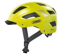 ABUS Casque vélo Hyban 2.0 Urbain – feu arrière, coque ABS – Jaune signal, Taille M