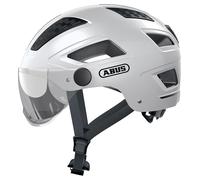 CASQUE VELO ADULTE ABUS URBAIN HYBAN 2.0 ACE BLANC POLAIRE ECLAIRAGE INTEGRE