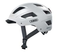 CASQUE VELO ADULTE ABUS URBAIN HYBAN 2.0 BLANC POLAIRE ECLAIRAGE INTEGRE TAILLE