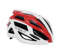 CASQUE VELO ADULTE GIST E-BIKE PLANET BLANC-ROUGE IN-MOLD TAILLE 58-62 REGLAGE