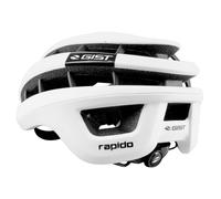 Casque velo adulte gist route rapido blanc mat taille 52-58 reglage molette 255g