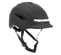 Casque vélo avec clignotant + commande au cintre reglage molette P2R Urbain/City Noir