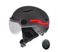 Casque vélo avec feu de freinage automatique et visière T'nB Urban Moov Taille L Gris foncé