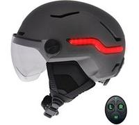 T'nB - Vizion Casque Vélo et Trottinette Électrique pour Homme et Femme, LED Connectées, Clignotants Télécommandés, Visière Anti-UV, Batterie USB-C, Taille M (Tour de tête 55-58 cm) - Noir