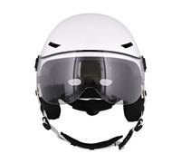 T'nB Casque Visor L 58-62 cm – Visière transparente, molette, caches-oreilles détachables – Blanc
