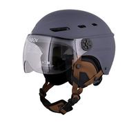 T'nB Casque Visor – Casque vélo/trottinette, Visière transparente, Molette réglable – Taille L Bleu