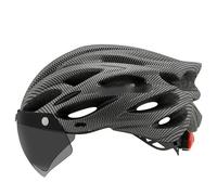 Casque Velo Casque de Cyclisme ultraléger, Casque vélo d'extérieur avec feu arrière, visière à lentille Amovible, Route en Montagne(Gray)
