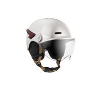 Casque vélo Casr Casque LED avec Visière pour Vélo & Trottinette Glow Ivoire Brillant L