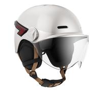 Casque vélo Casr LED avec Visière Glow Ivoire Brillant M