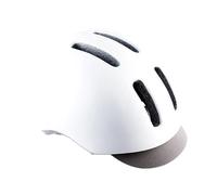 Casque velo city adulte polisport commuter in-mold blanc mat avec visiere grise