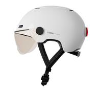 Cosmo Casque vélo Fusion+ – Clignotants & freinage automatique – Blanc brillant