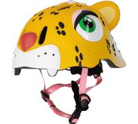 Casque de Vélo Crazy Safety Léopard Jaune pour les enfants de 2 à 7 ans - Sécurité vérifiée et certifié EN 1078 Jaune G