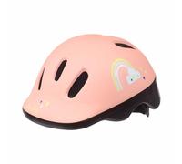 Casque velo enfant-bebe polisport happy rainbow rose taille 44-48cm avec molette