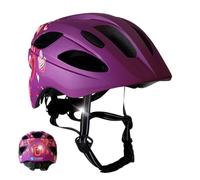Casque vélo Enfant cœur Violet | Casque de vélo pour Enfants de 6 à 12 Ans pour vélos, Planches à roulettes, vélos Tout Terrain, Rollers, avec Coussinets Amovibles et Taille réglable |