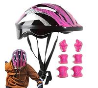 Casque Vélo Enfant Kit De Protections, 7 Pièces Casque pour Enfant Réglable avec Genouillères, Coudières Et Protège-Poignets pour Cyclisme Roller Skateboard Scooter Trottinette