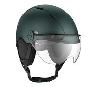 CASR Style - Casque Lifestyle Urbain pour Vélo & Trottinette Electrique - Visière Transparente & Cache-Oreille Amovibles - Confort Optimal pour Homme & Femme - Kaki - Taille L